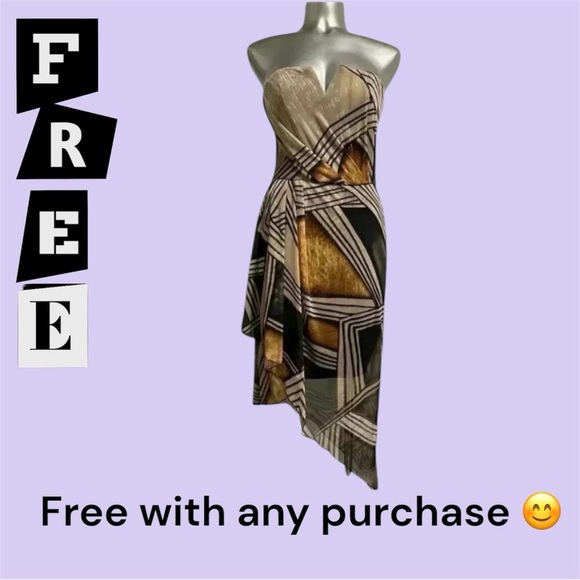 FREE ✅Women’s Strapless High  Low Dress - Picture 1 of 13